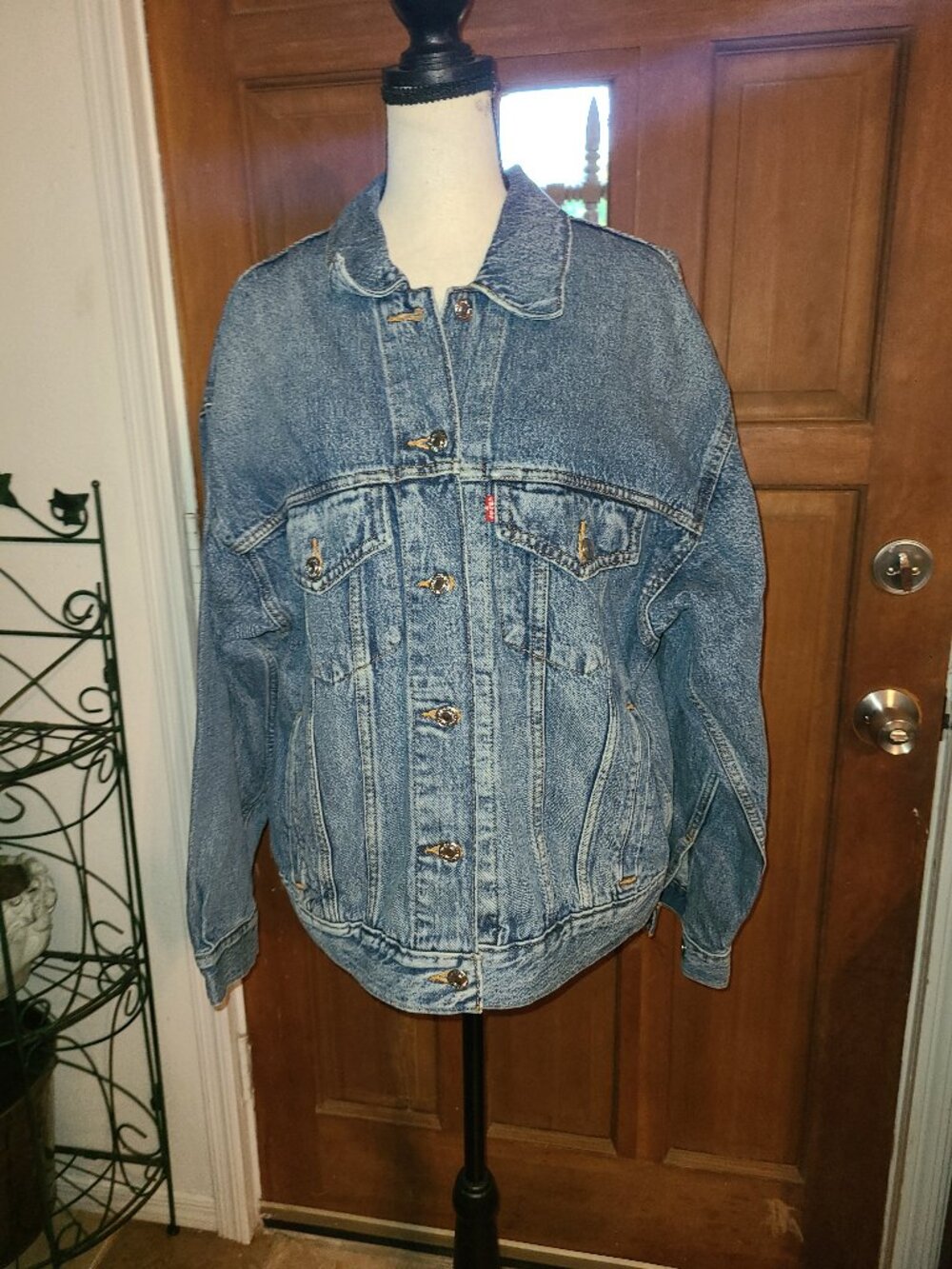 VTG Levis Denim Jacket Blue Sz L Trucker Button Front Classic 70's-90's